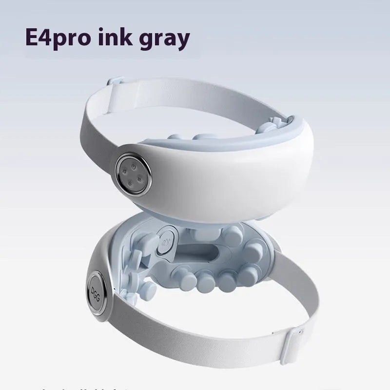 Rechargeable Bluetooth steam smart eye moisturising instrument in purplish grey, green, or ink grey