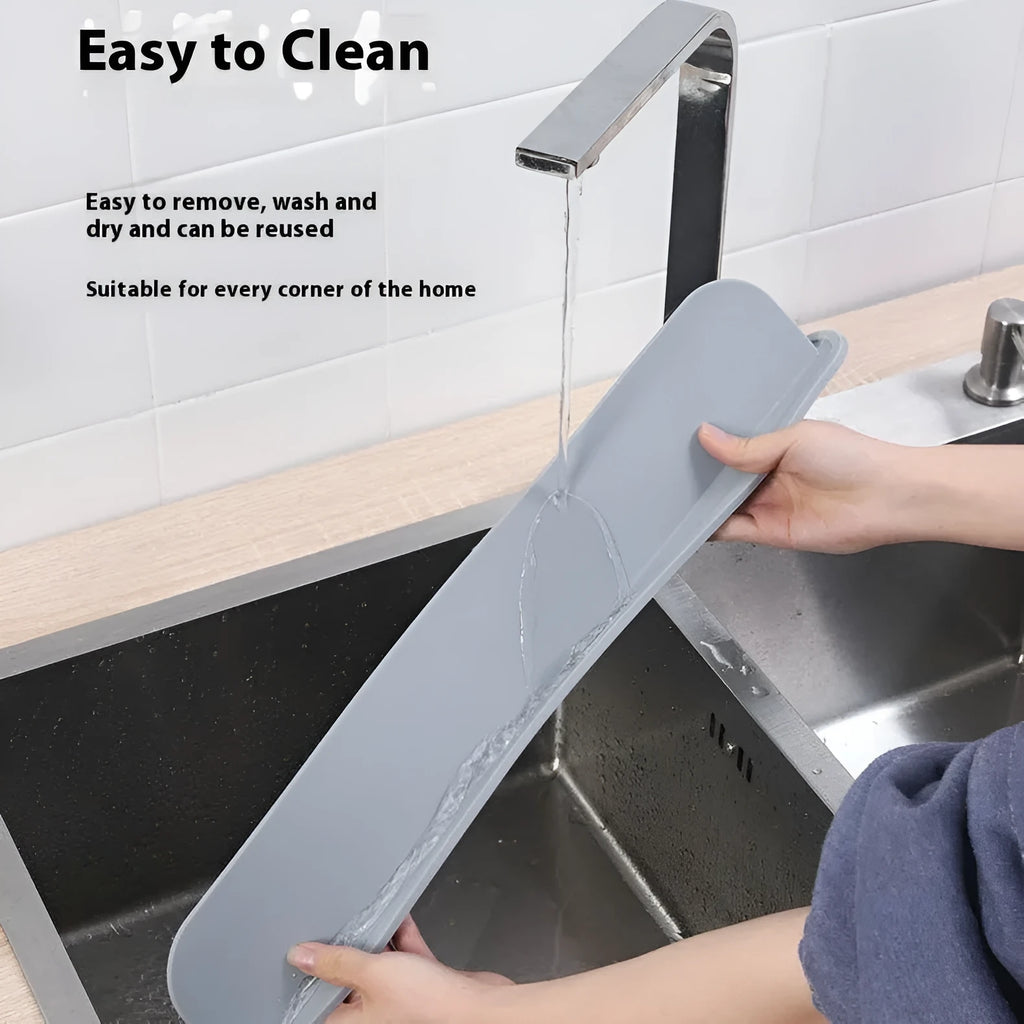 Silicone sink water blocking plate in grey colour with dimensions 52x5x85mm