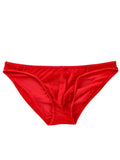 Man wearing black low waist ice silk nylon shorts with quick-drying fabric