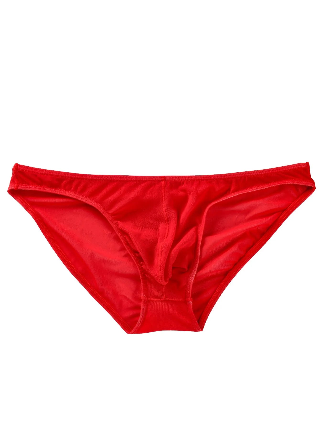Man wearing black low waist ice silk nylon shorts with quick-drying fabric