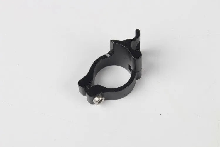 Black aluminium alloy clamp ring measuring 28.6mm diameter for vehicle fuel line connections