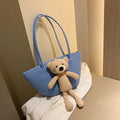 Cotton and linen woven bag with dumpling shape, three-dimensional pockets and double shoulder straps