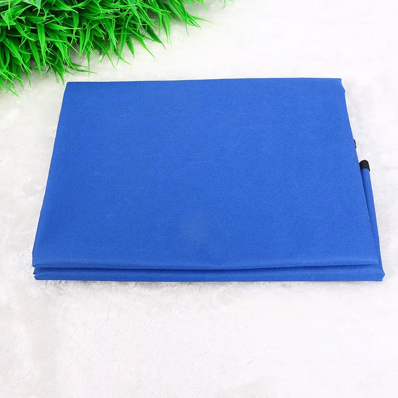 Large square black car pet pad for dogs and cats on a car seat