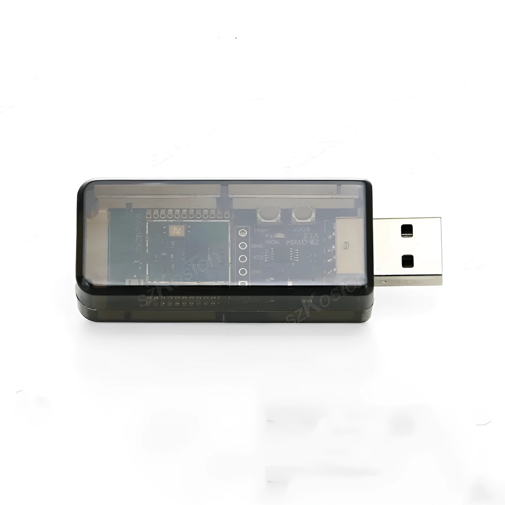 Silicon Labs EFR32MG21 Zigbee 3.0 USB dongle in plastic shell for smart home gateways.