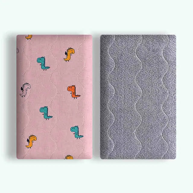Double-sided cotton velvet pet blanket with dinosaur and cartoon bear prints in various sizes.