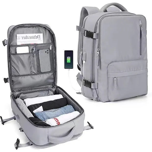 Waterproof nylon mummy backpack in multiple colour options showing large capacity travel bag