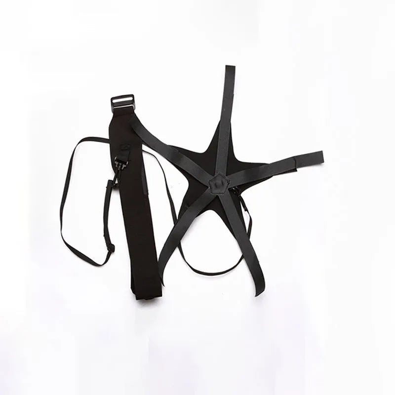 Black football juggling belt with rotating mechanism for training, 2 metre length