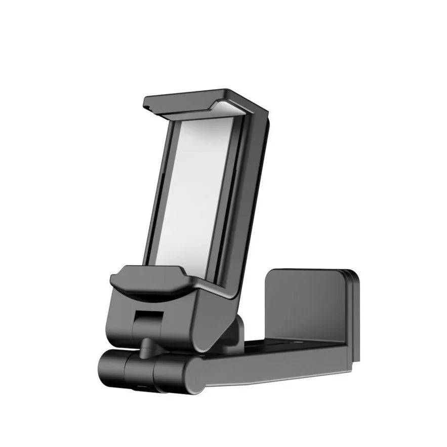 Foldable rotating phone holder in black, grey or green colours for universal mobile devices