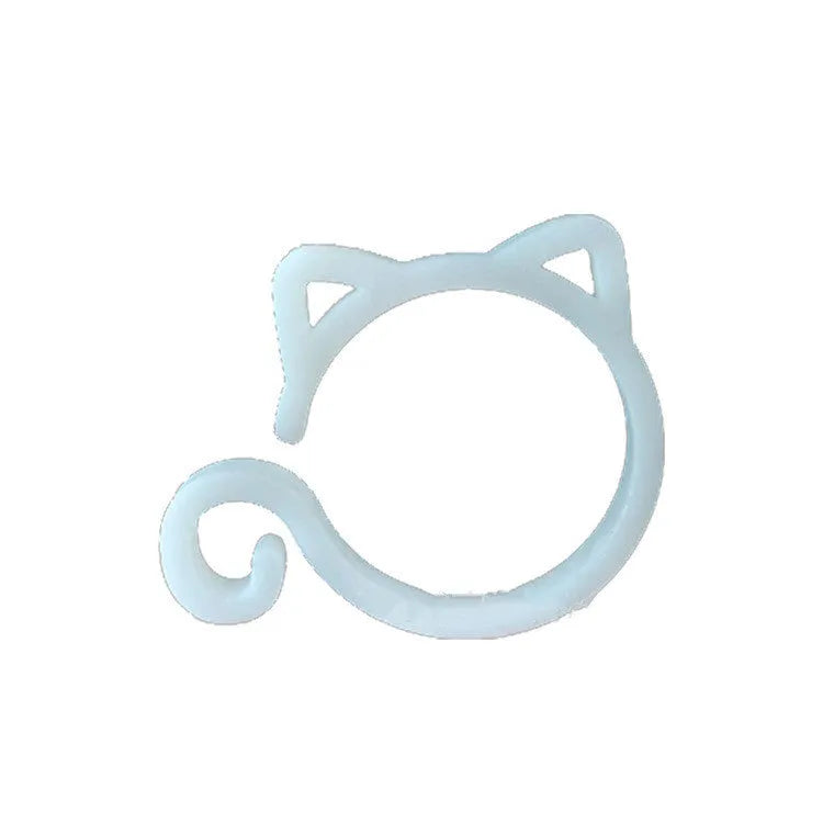 Cat-shaped plastic plant clip for gardening in four colour options
