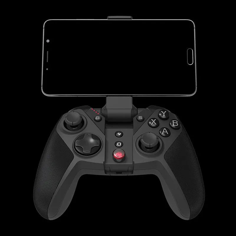 Black Gaishi chicken handle wired gaming controller with Type-C cable on a grey background.