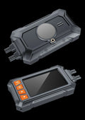 Motorcycle dash cam with dual lenses and GPS module for front and rear recording