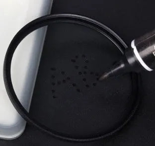 Adjustable multi-diameter neutral density camera filter with ND-2, ND-4, ND-8, and ND-400 grayscale options.