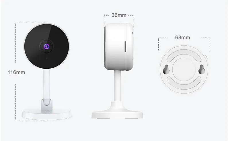 White FLASH FISH SKX10 gun-style WiFi security camera on a stand.