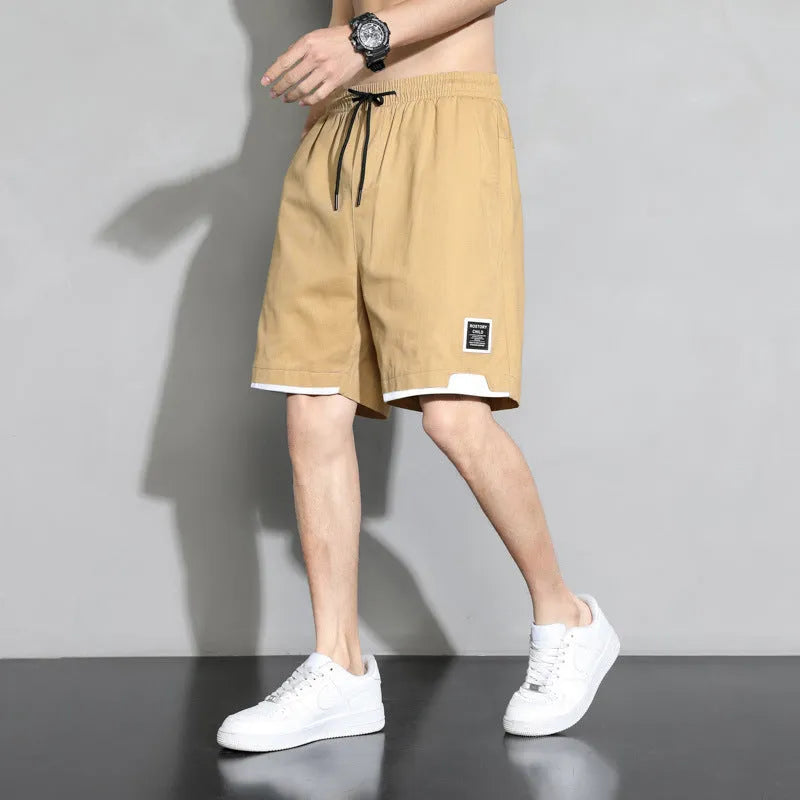 Cotton shorts for boys in plus sizes up to 8XL in black, khaki and white colours