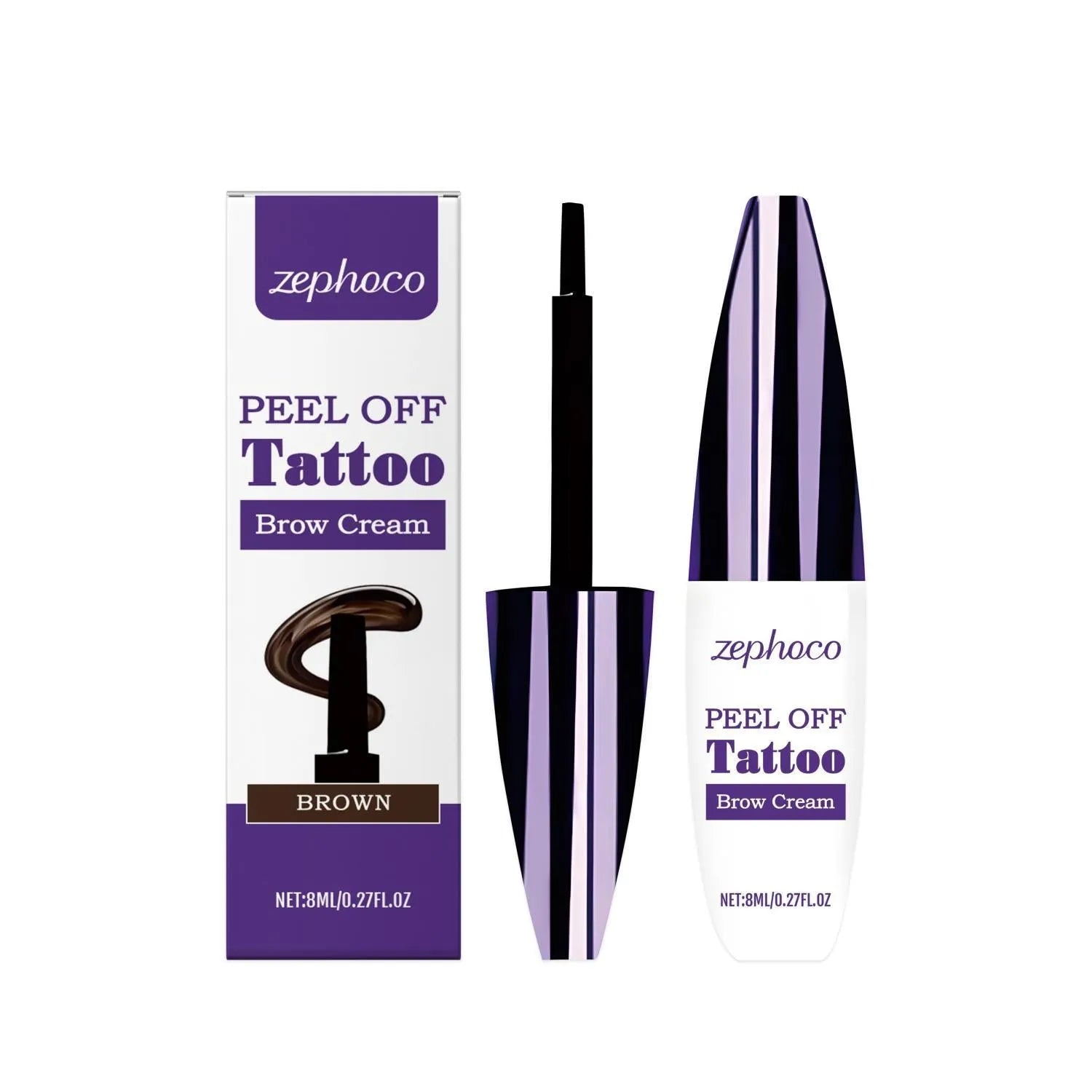 Tearable liquid eyebrow pencil with precision applicator tip in waterproof formula