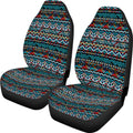 Universal car seat cover set in cow spot leopard print retro pattern for five-seat vehicles