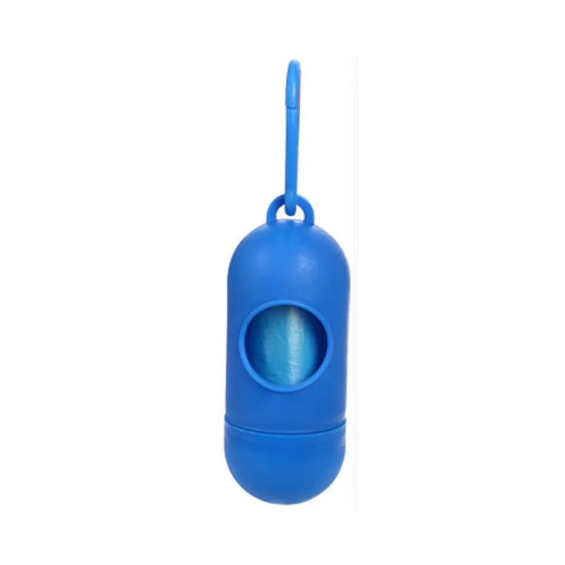 Pet waste bags in six colours showing black, blue, green, light blue, pink and red options