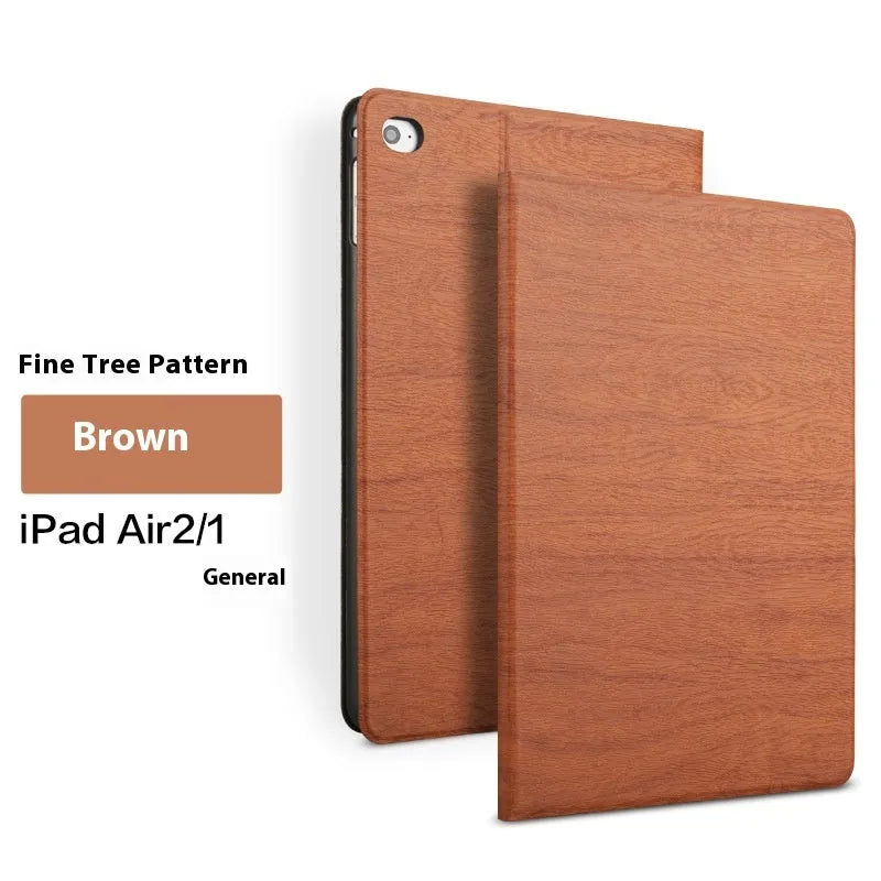 Universal iPad protective cover with integrated sleep bracket in sapphire blue imitation leather