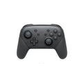 A black wireless Bluetooth gamepad controller with analogue sticks, action buttons, and a D-pad on a white background.