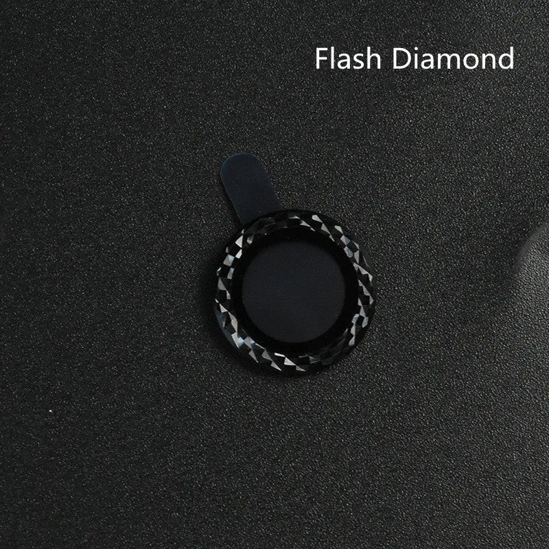 iPhone camera lens protection film with aluminium alloy ring and diamond pattern tempered glass.