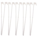 White PP plastic car window flag pole holder set with 10 pieces for vehicle mounting