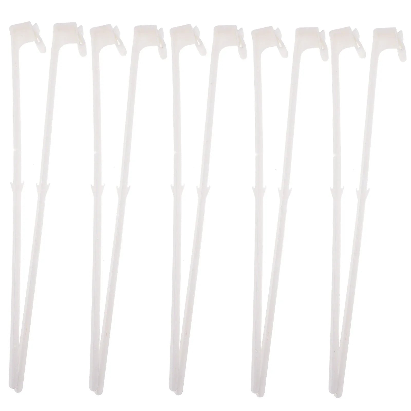White PP plastic car window flag pole holder set with 10 pieces for vehicle mounting