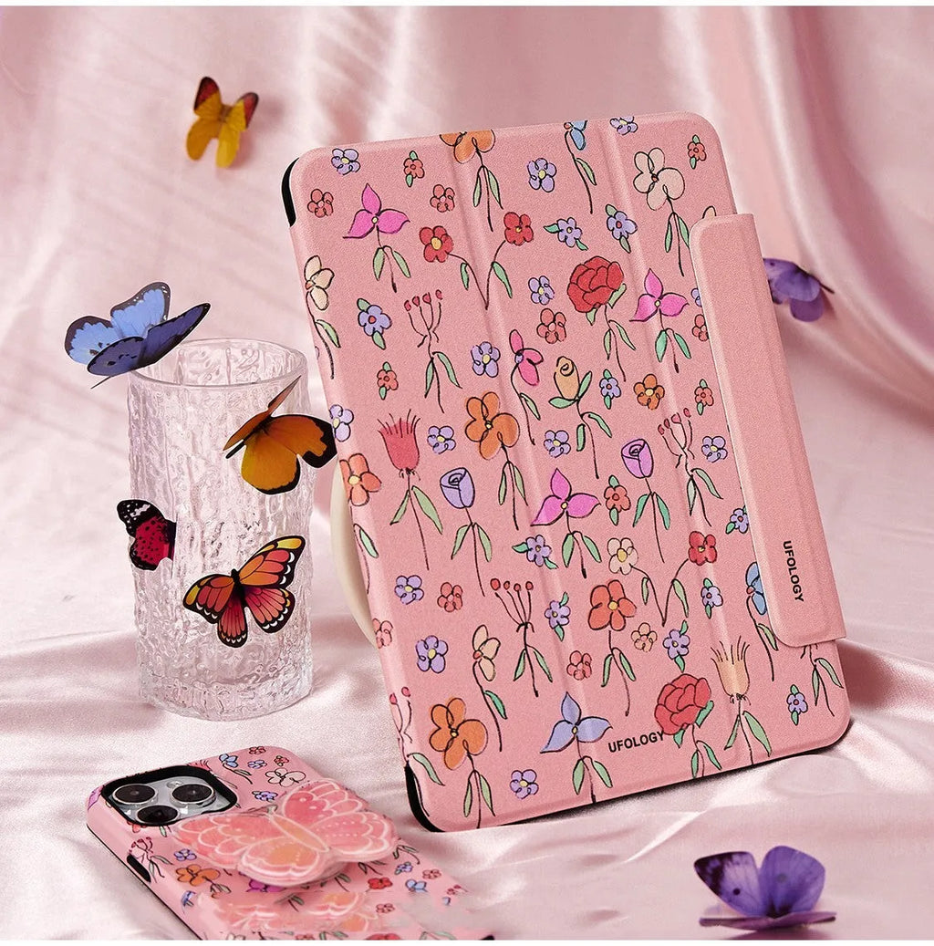 Magnetic clip protective flat shell case for 10.9-inch iPad Air 4 and iPad Air 5 tablets.
