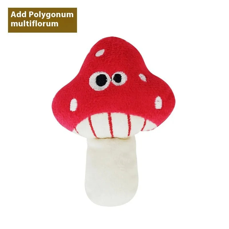 Tiantianmao catnip plush toy in burrito, cone, cucumber, mushroom, pineapple, and pizza shapes for cats