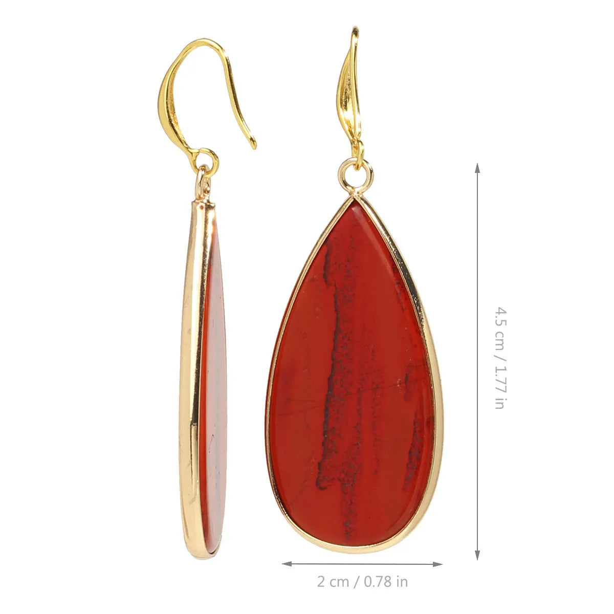 Vintage style women's stone drop earrings with long water design in five colour options