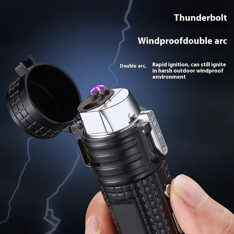 TH727 multifunction waterproof metal flashlight lighter in five colour options