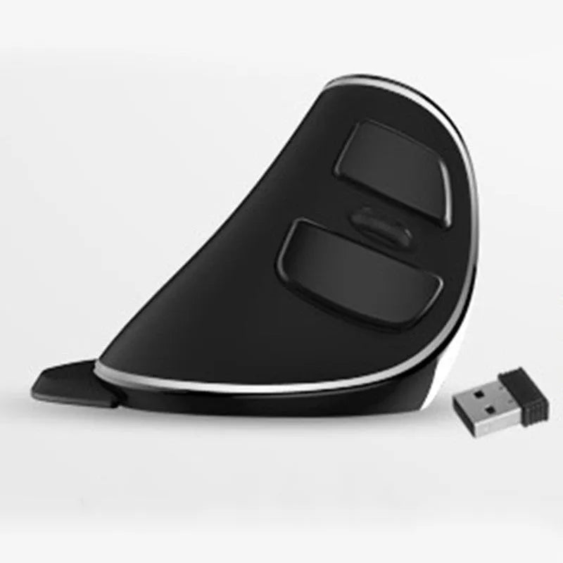 Symphony version vertical ergonomic wired computer mouse with USB cable and RGB lighting.