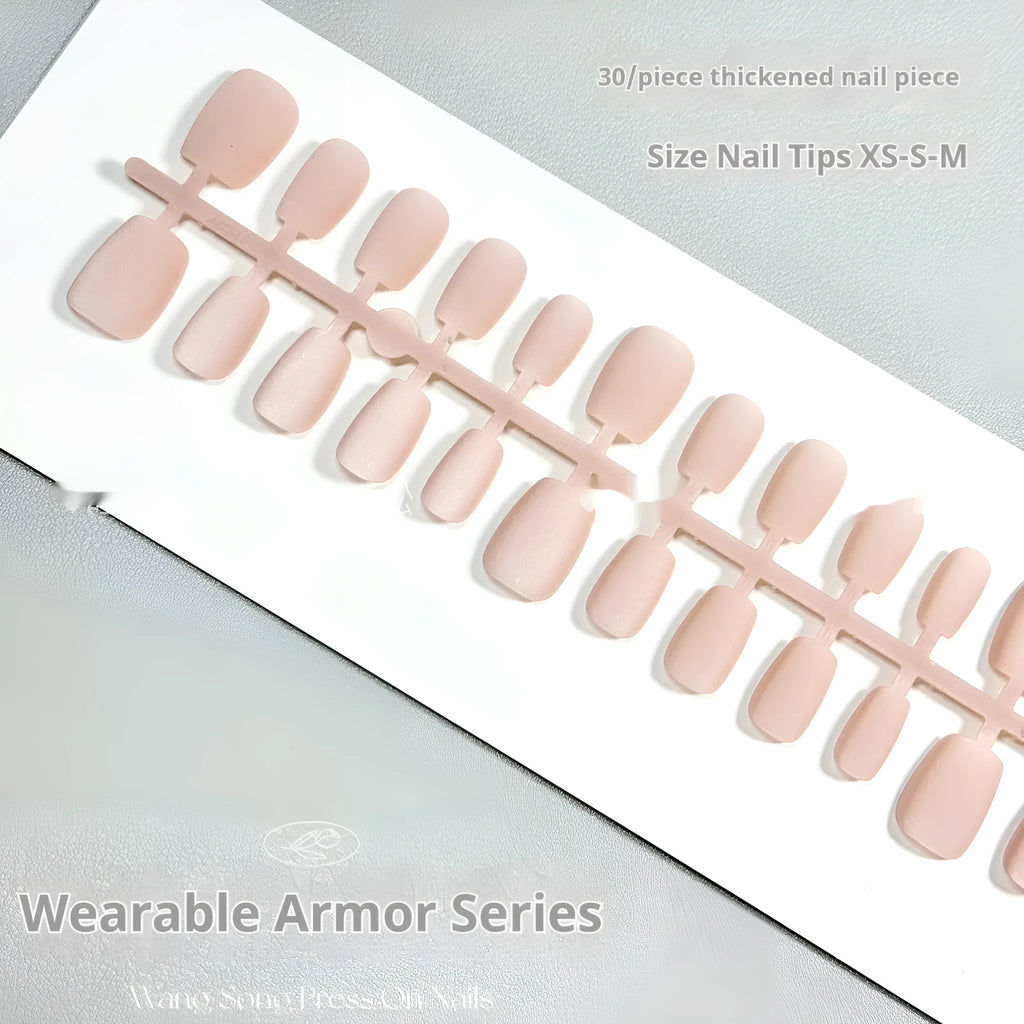 Frosted velvet cat's eye false nails with aurora electroplated finish showing short ladder sizing