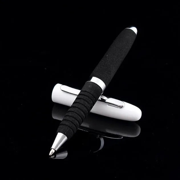 EVA metal cap mini ballpoint pen in silver with choice of seven refill colours.