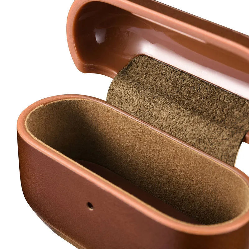 Brown flip-type protective case with ring buckle for AirPods Pro 3rd generation
