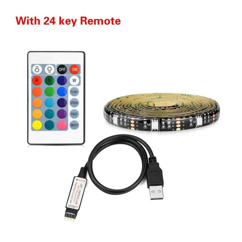 Flexible LED strip lights with 30 LEDs per metre for TV and computer background illumination