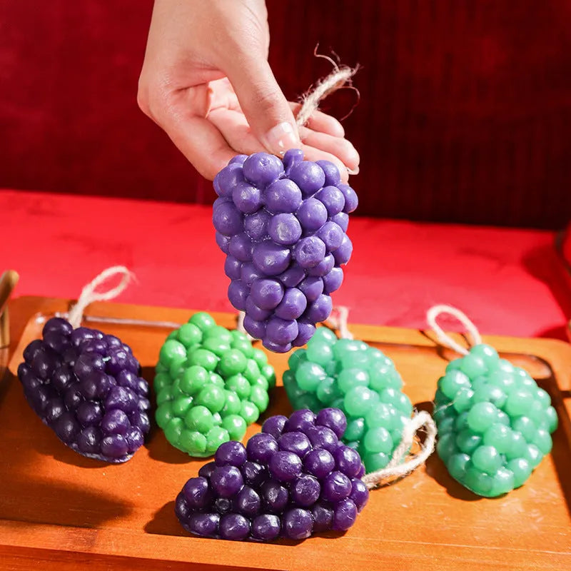 Purple and green grape cluster handmade soap bars weighing 80g each