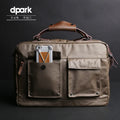 Dpark black laptop shoulder bag for 14 or 15 inch laptops like Lenovo and Apple MacBooks.