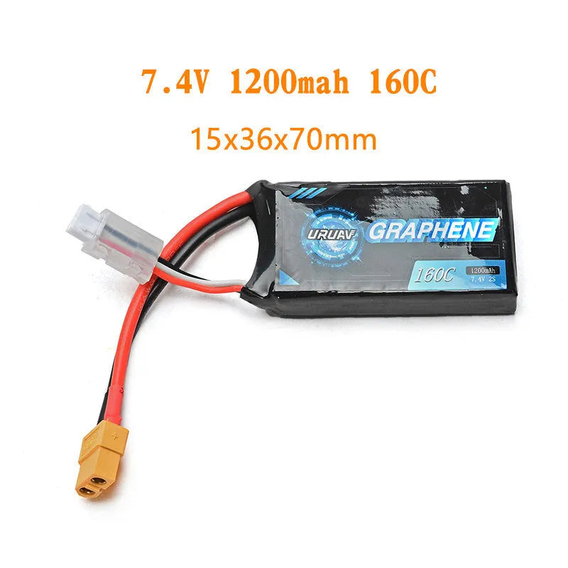 7.4V 1200mAh RC lithium battery for remote control cars and ships