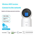 Zhou Shi indoor WiFi security camera with screen on white plastic housing