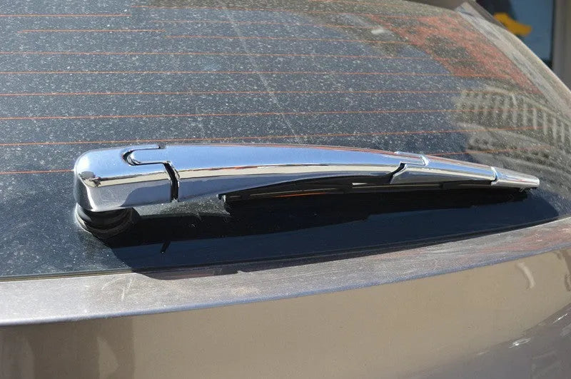 Silvery ABS plastic rear window wiper cover trim for a 2010 Hyundai car