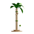 Vertical cat climbing frame with hemp rope wrapped posts on a density board base in canna colour
