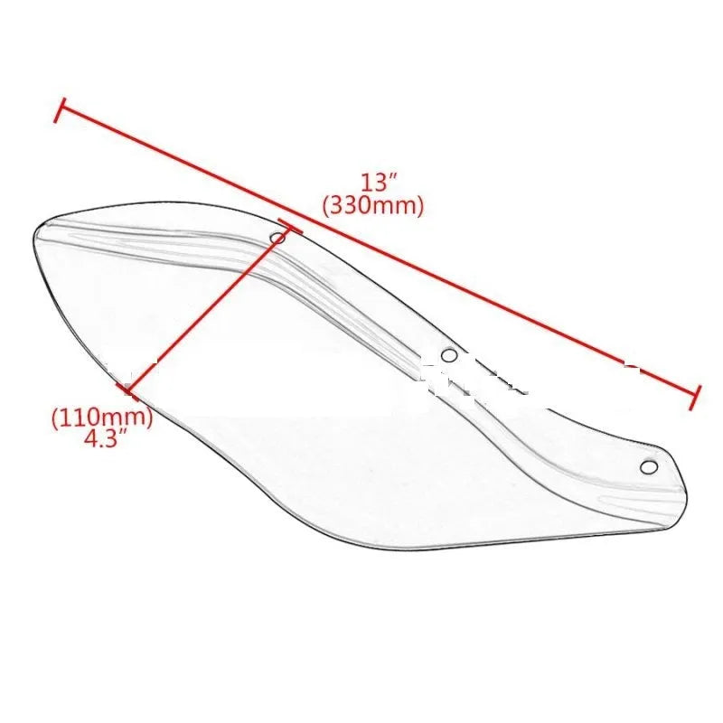 Harley-Davidson motorcycle windshield side covers in black and transparent options for Touring models