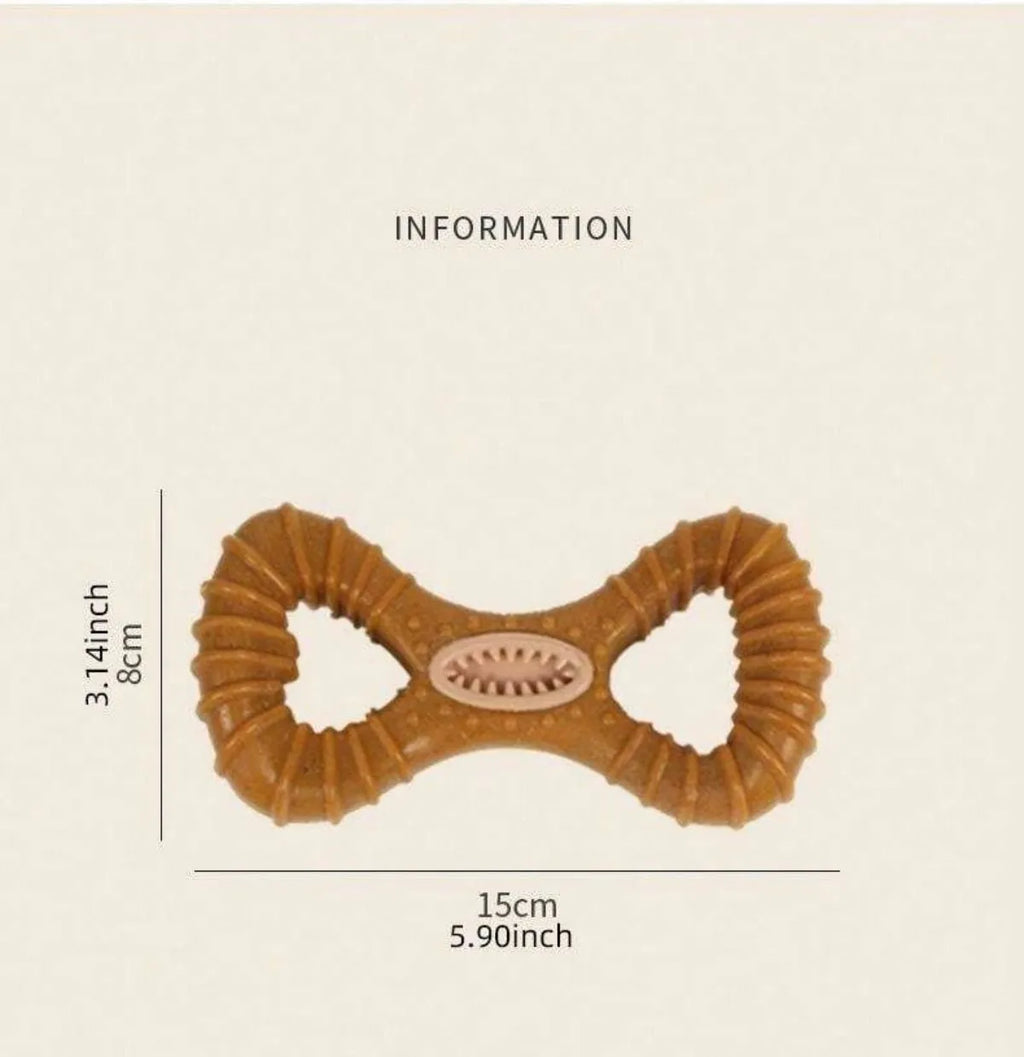 TPR dog chew bone toy in 8-shape and Y-shape designs for teeth cleaning
