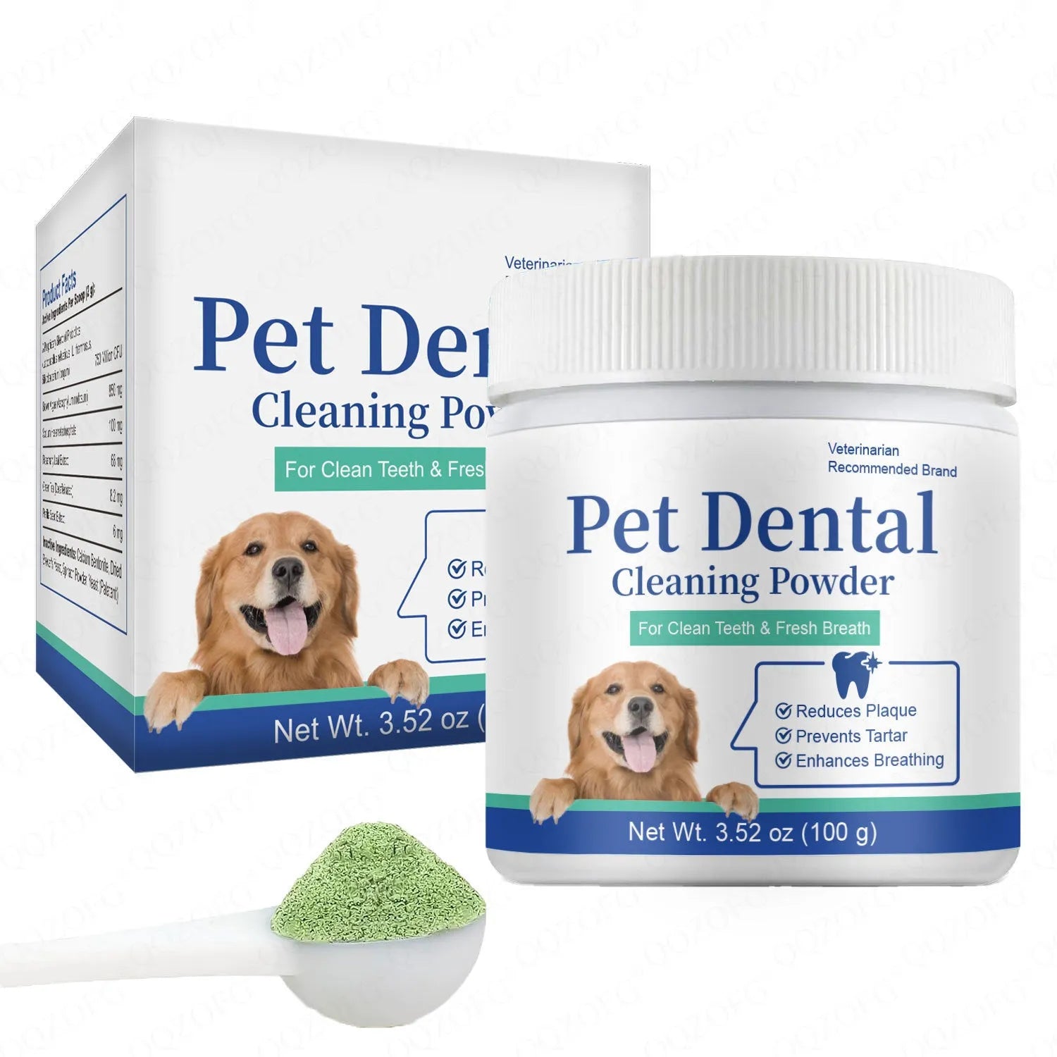 Pet teeth cleaning powder 100g default colour container