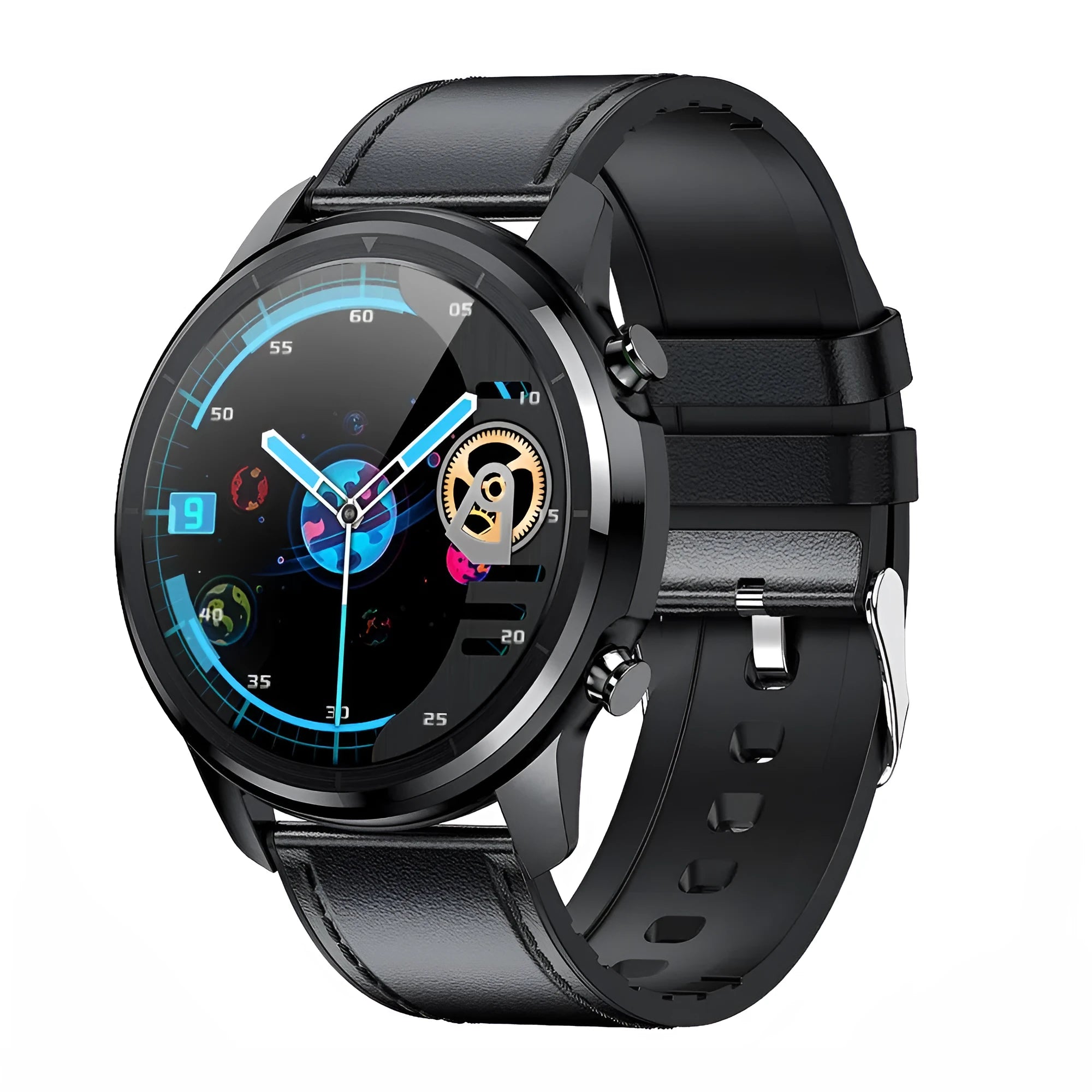 LEMFO LF26 smart bracelet watch on wrist showing 1.3-inch display in a silver colour variant.