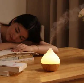 Asakusa wood grain vase-shaped USB aroma diffuser on a surface