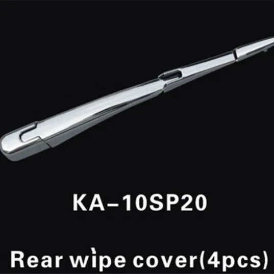 Silvery ABS plastic rear window wiper cover trim for a 2010 Hyundai car