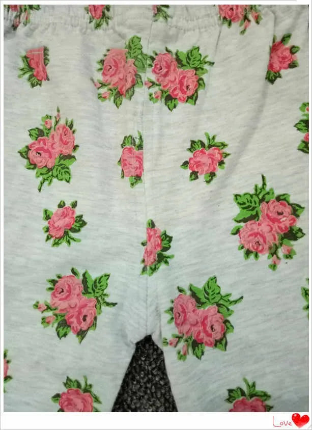 Spring Autumn Girls Pure Cotton Lady Suit Rose Red Floral Single-Breasted Top and Pants Set for Toddler 18M 24M Asian Size Casual Wear