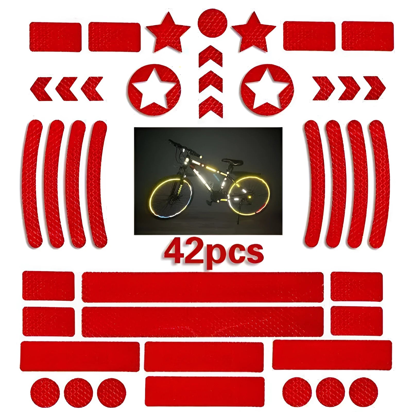Bicycle reflective grid pattern warning tape showing geometric design and colour options