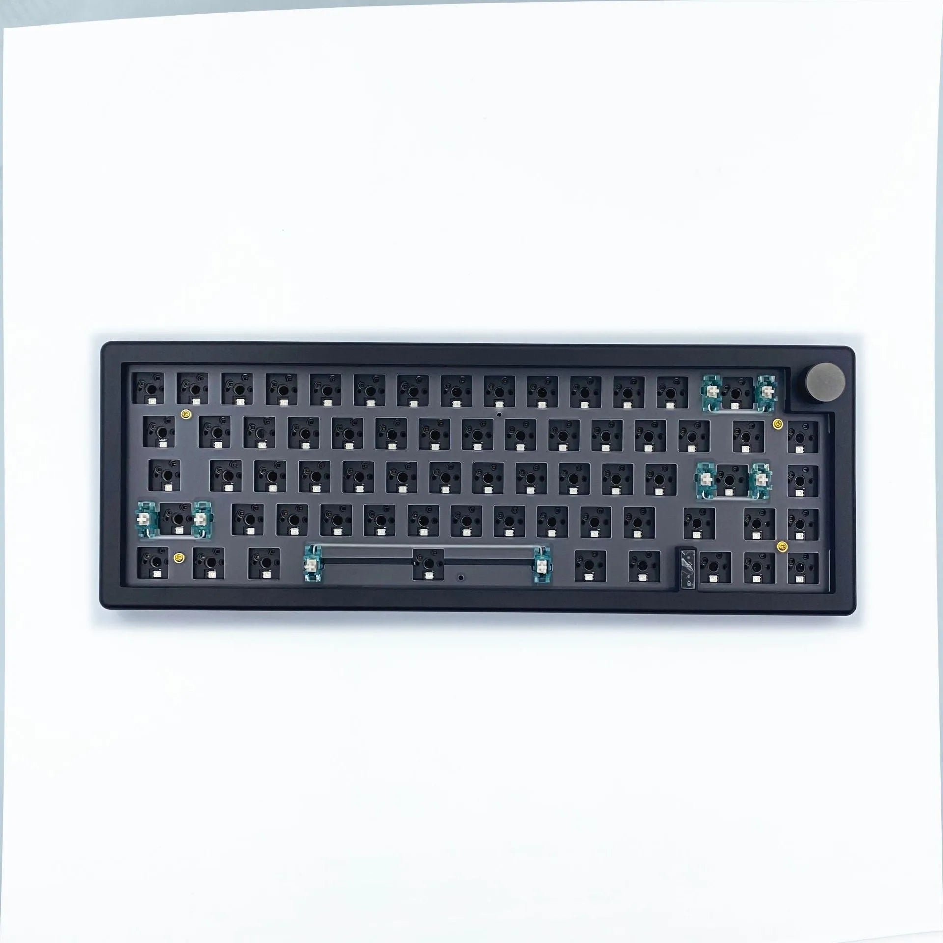 DIY hot-swappable RGB backlit mechanical keyboard kit in multiple colours with USB cable